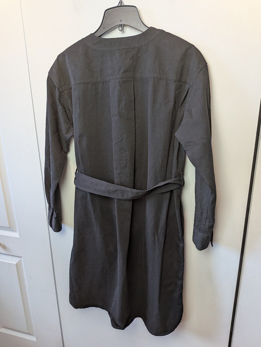 UNIQLO Women Mini Dress Black Color 100% Cotton Size XS (Run Bigger) Waist Strap - Picture 7 of 11